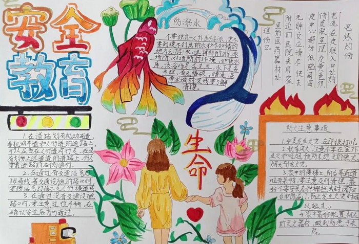 1～6年级安全教育手抄报图片及内容