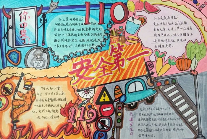 1～6年级安全教育手抄报图片及内容