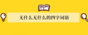 无什么无什么的四字词语