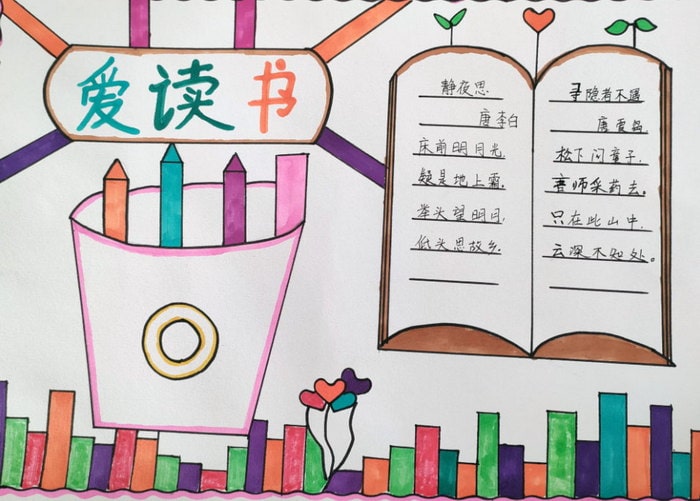 我爱读书手抄报简单又好画