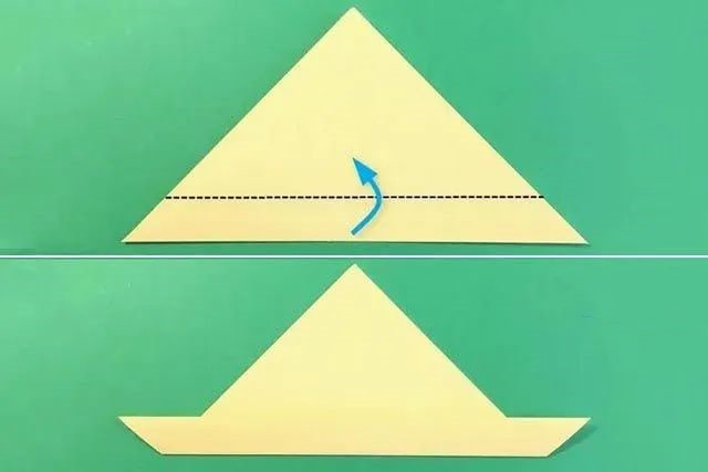 幼儿折纸手工简单：草帽的折叠方法