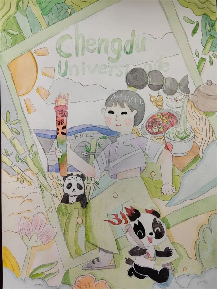 成都大运会英语手抄报图片