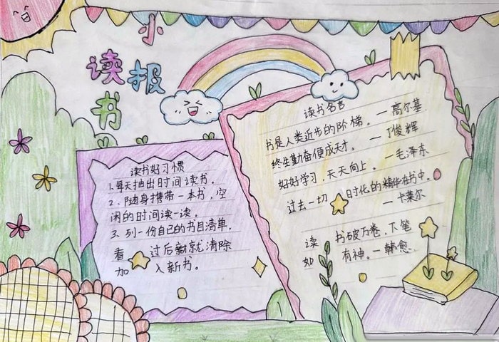 三年级阅读小报优秀手抄报
