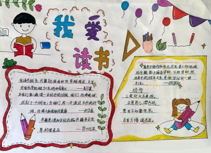 三年级阅读小报优秀手抄报