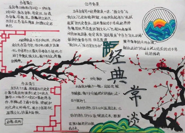 八下经典常谈手抄报图片