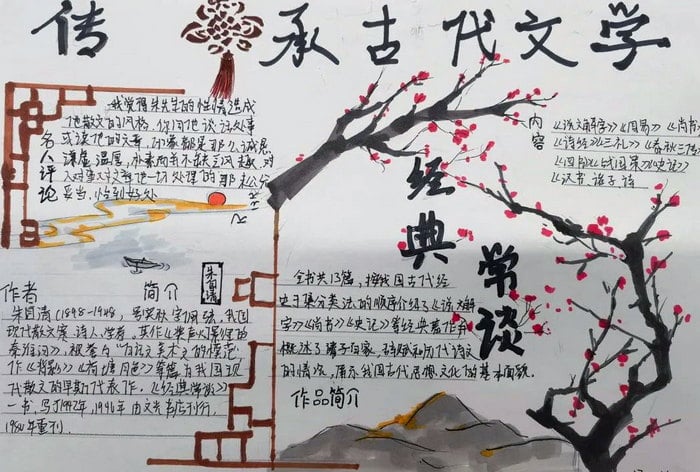 八下经典常谈手抄报图片