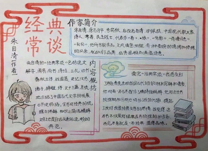 八下经典常谈手抄报图片