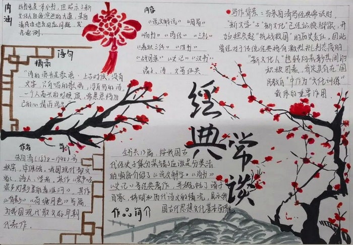 八下经典常谈手抄报图片