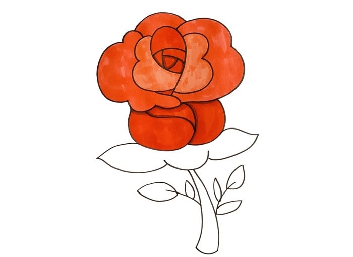 七夕玫瑰花简笔画怎么画