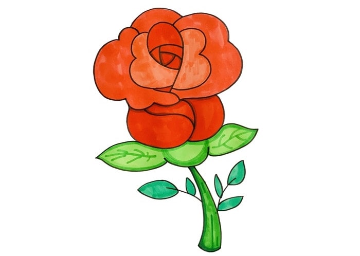 七夕玫瑰花简笔画怎么画