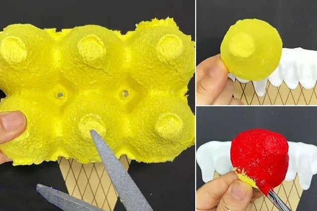 废物利用手工制作简单：立体冰淇淋(步骤图解)