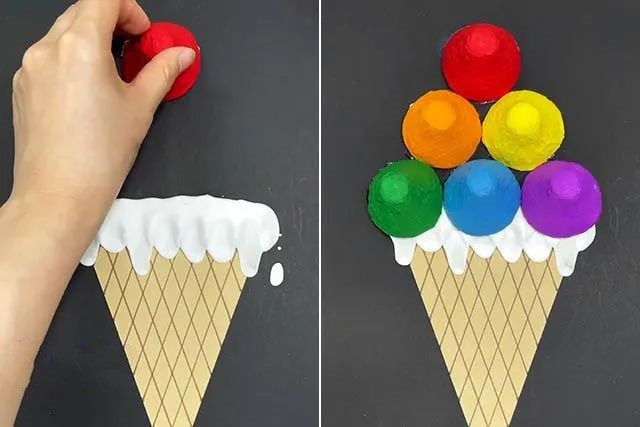 废物利用手工制作简单：立体冰淇淋(步骤图解)