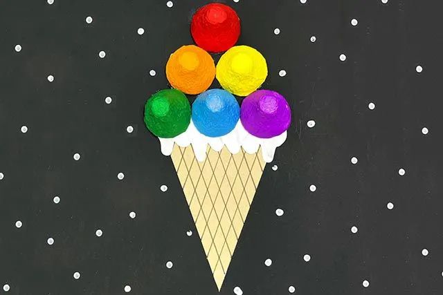 废物利用手工制作简单：立体冰淇淋(步骤图解)