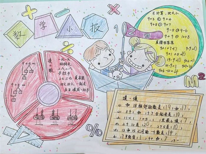 一年级数学手抄报图片简单又漂亮