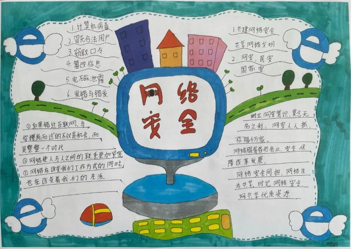 1～3年级网络安全手抄报图片及内容