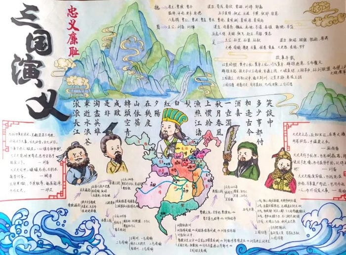 四大名著三国演义手抄报图片及内容