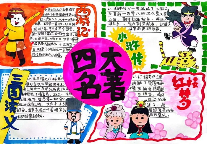 四大名著手抄报简单又好看