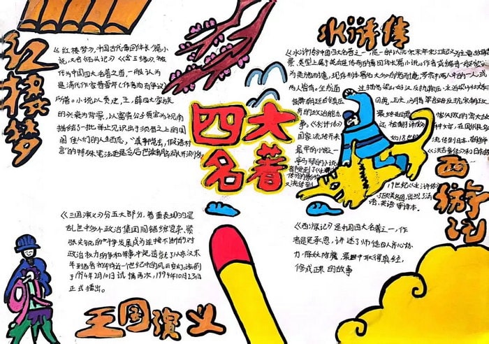 四大名著手抄报简单又好看