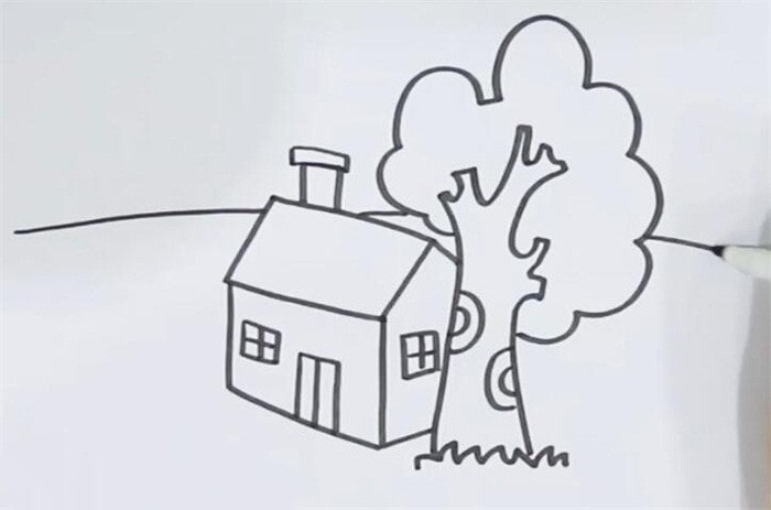 家乡的风景简笔画