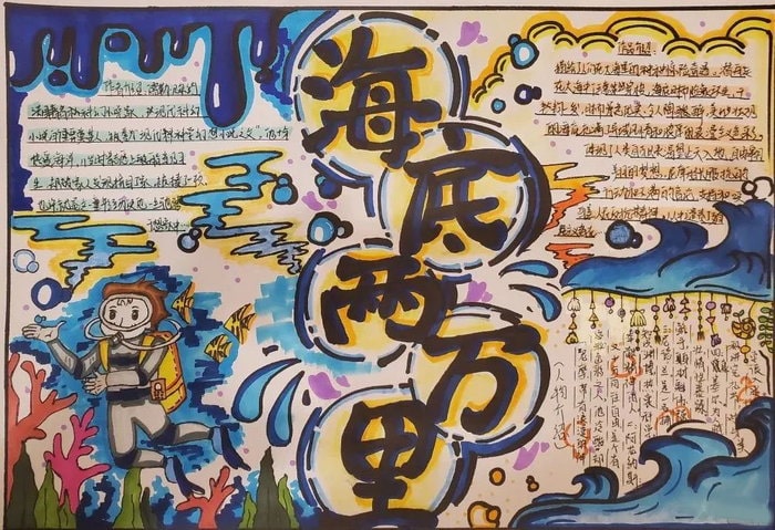 海底两万里手抄报图片