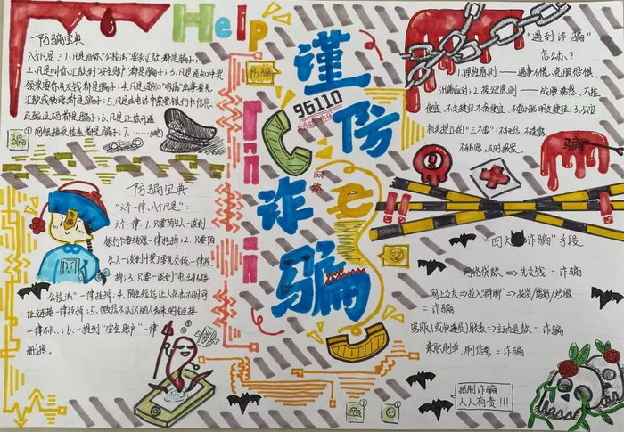 反诈骗手抄报图片