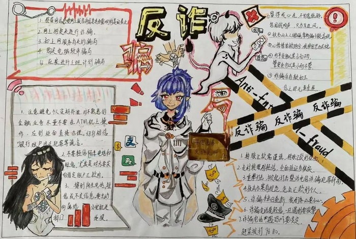 反诈骗手抄报图片