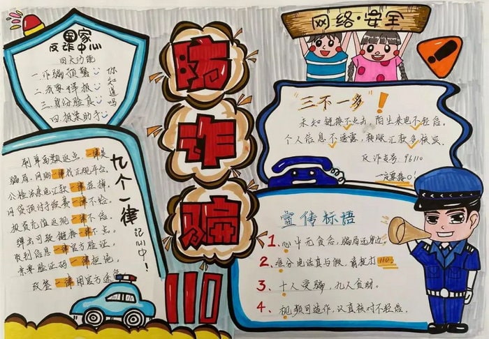 反诈骗手抄报图片