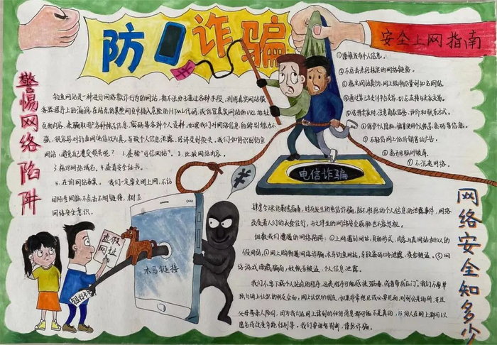 反诈骗手抄报图片