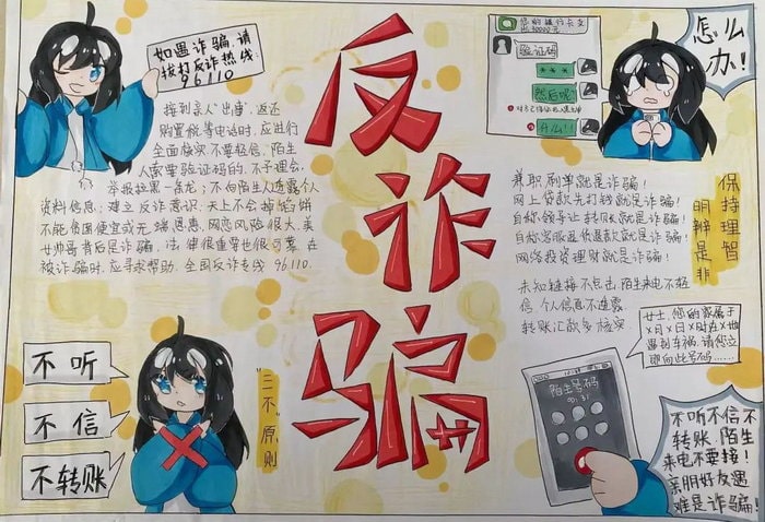 反诈骗手抄报图片
