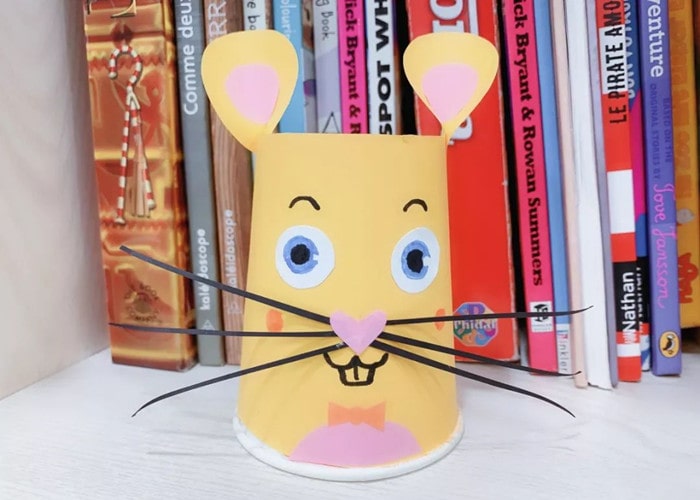 纸杯手工制作小老鼠