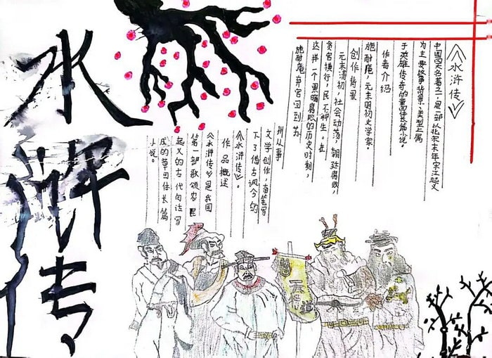 小学生水浒传手抄报图片及内容