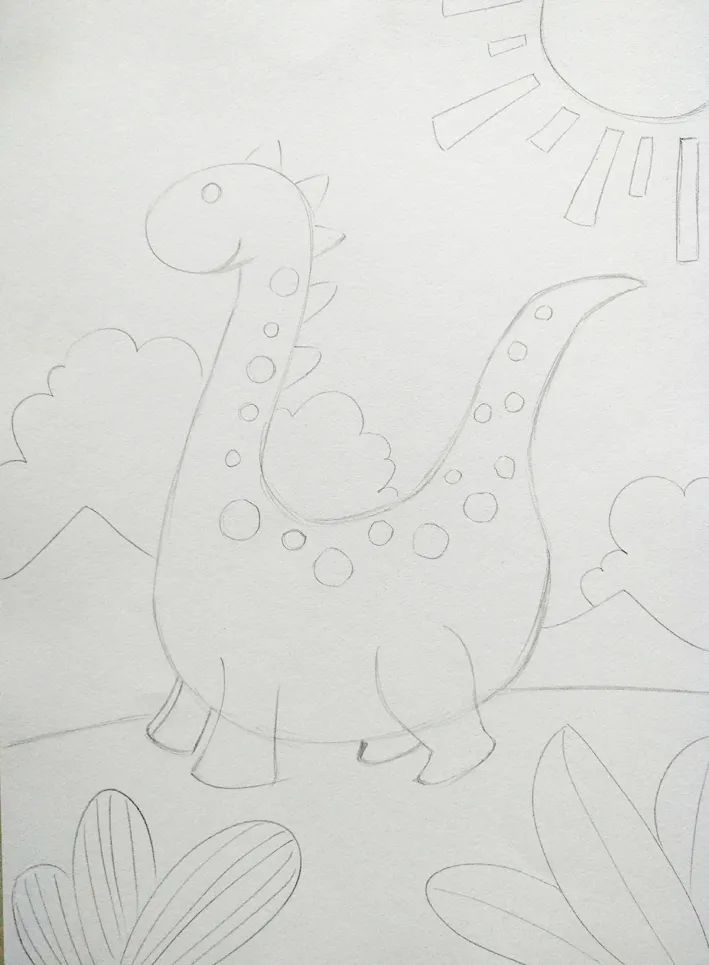 少儿美术课程《恐龙来了》