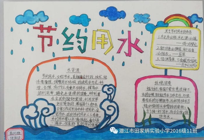 关于勤俭节约手抄报图片