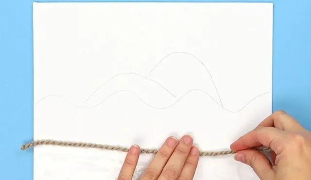 毛线粘贴画风景制作简单精美