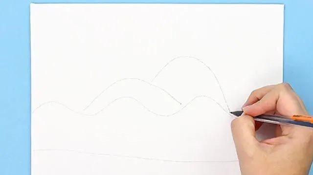 毛线粘贴画风景制作简单精美