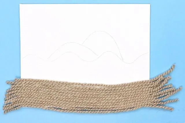 毛线粘贴画风景制作简单精美