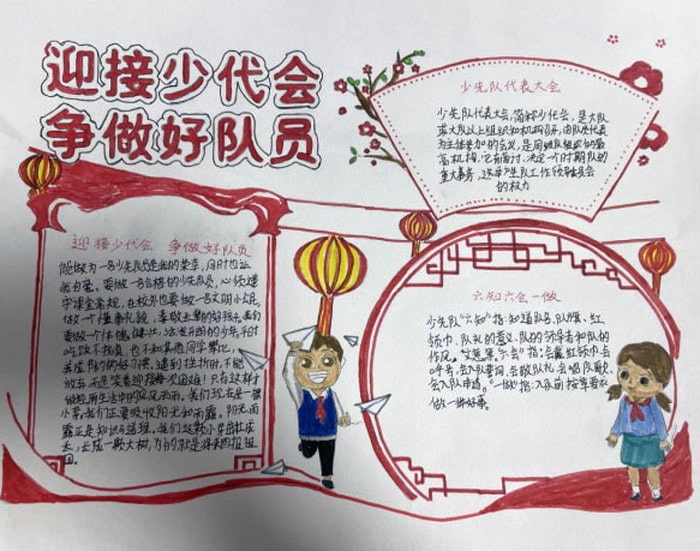 喜迎少代会手抄报一等奖