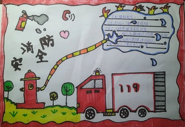 消防安全手抄报图片及内容简单又好看