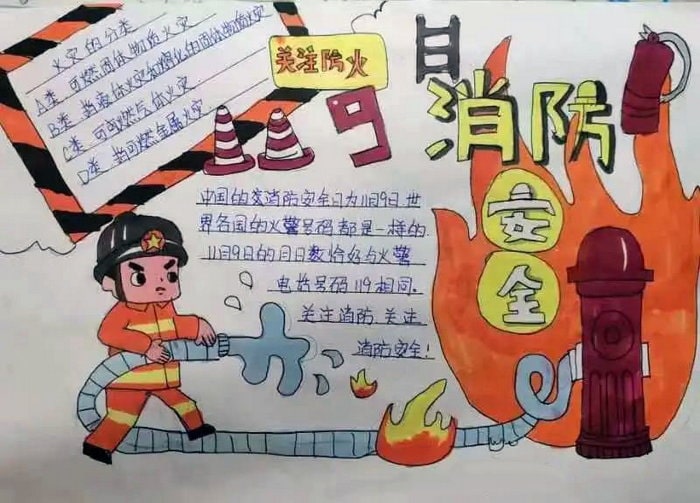 消防安全手抄报图片及内容简单又好看