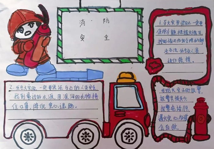 消防安全手抄报图片及内容简单又好看