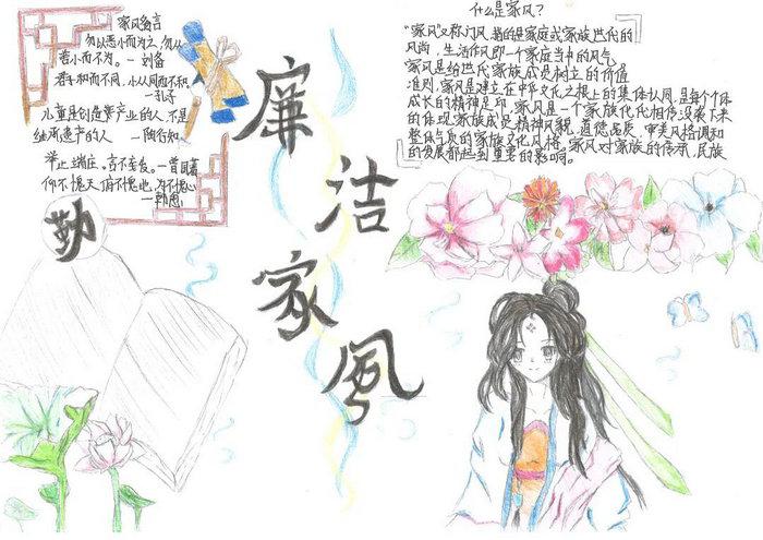 小学生清廉文化手抄报图片