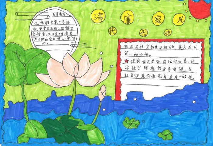 小学生清廉文化手抄报图片