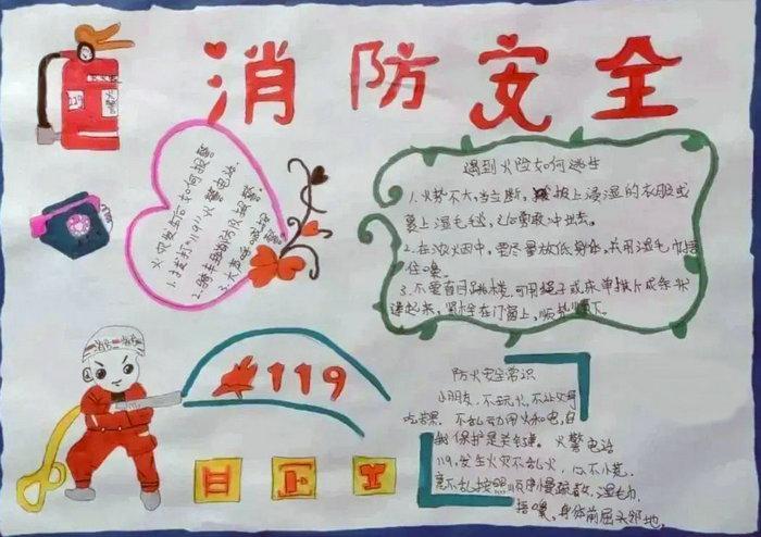 关于消防安全手抄报，儿童防火手抄报简单又漂亮