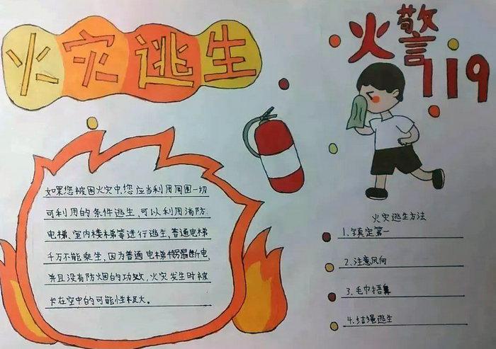 关于消防安全手抄报，儿童防火手抄报简单又漂亮