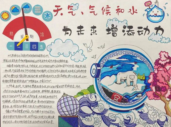 世界气象日手抄报图片一等奖