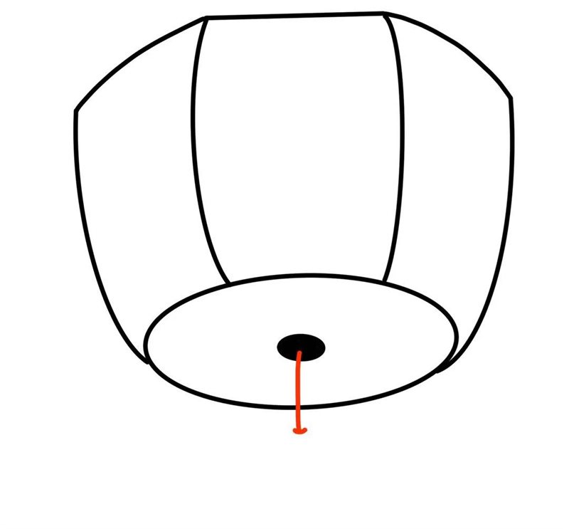 孔明灯简笔画图片步骤