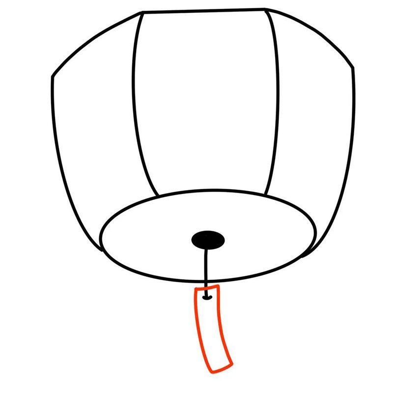 孔明灯简笔画图片步骤