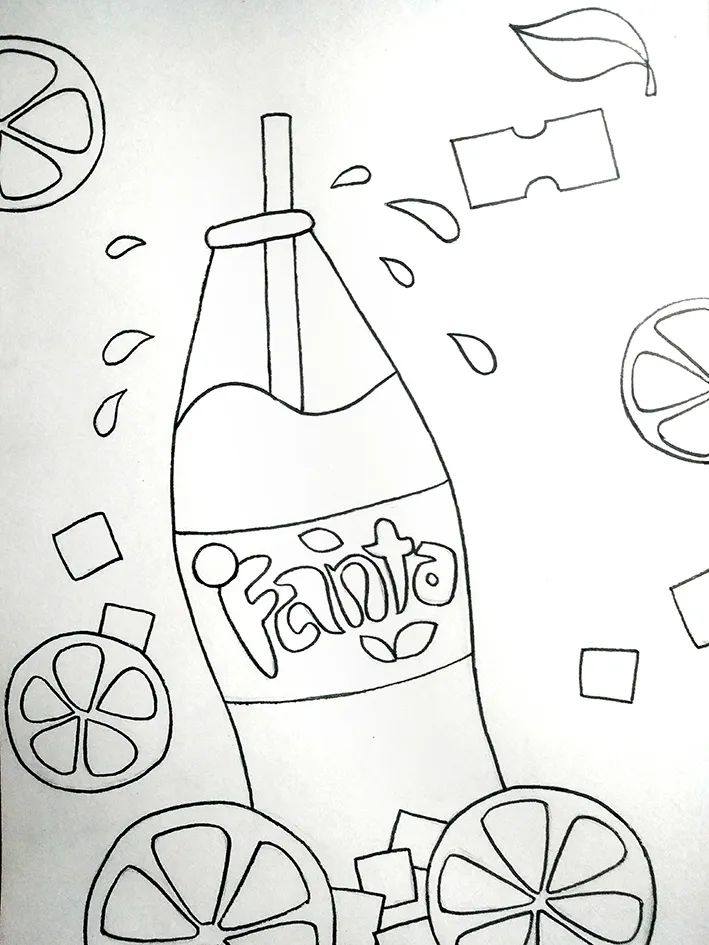 暑期少儿美术课程：夏日饮品（芬达）