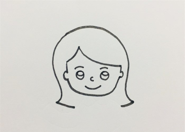 长发女老师简笔画怎么画