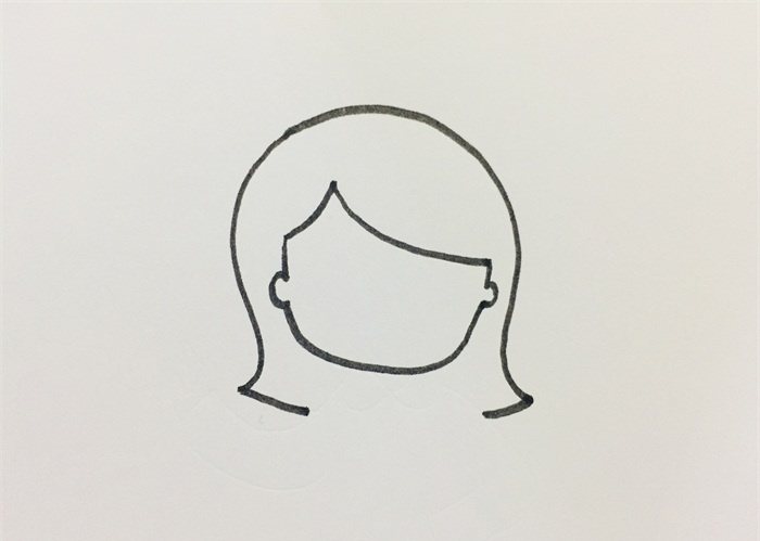 长发女老师简笔画怎么画